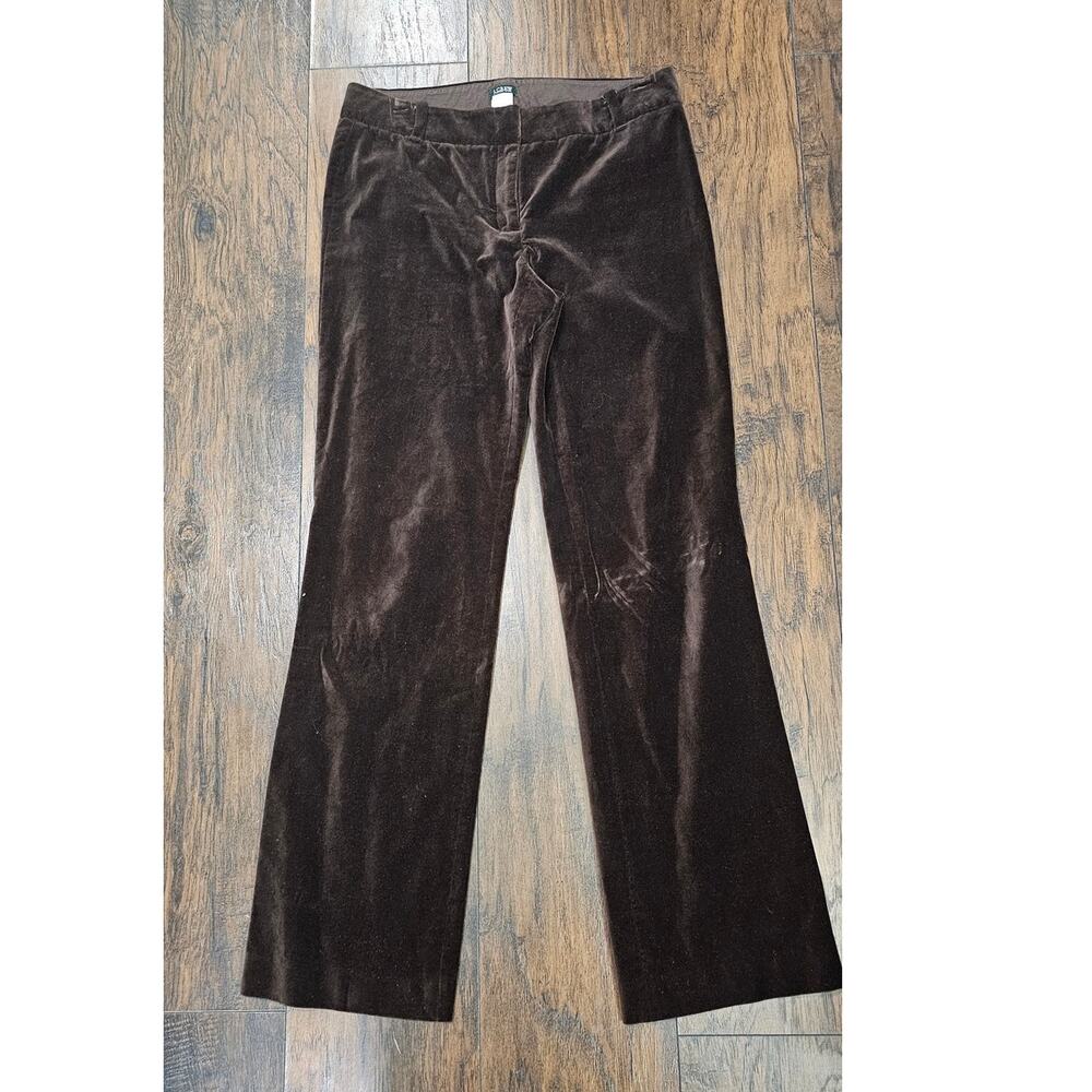 J. Crew Factory Wide Leg Faux Suede Pants Brown Size 6